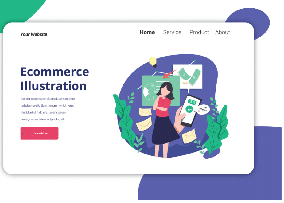 création de contenu visuel - page d'accueil ecommerce