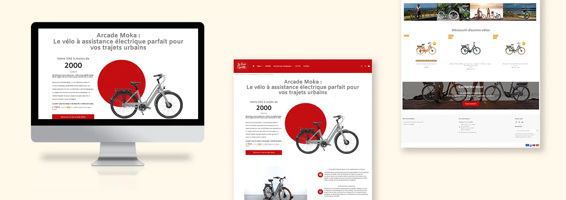 landing page - La Courcyclette