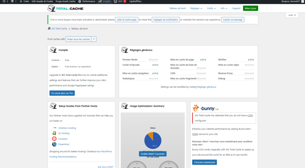 W3 total cache pour un site web éco-responsable